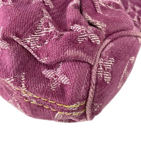 LOUIS VUITTON Mini Pleaty Fuchsia Monogram Denim Shoulder Bag - Picture 11 of 16